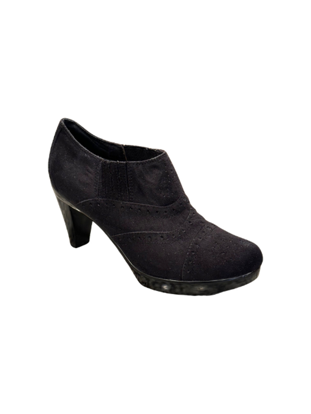 Bella Vita Suede Ankle Booties Black Avant Garde Size 8.5M